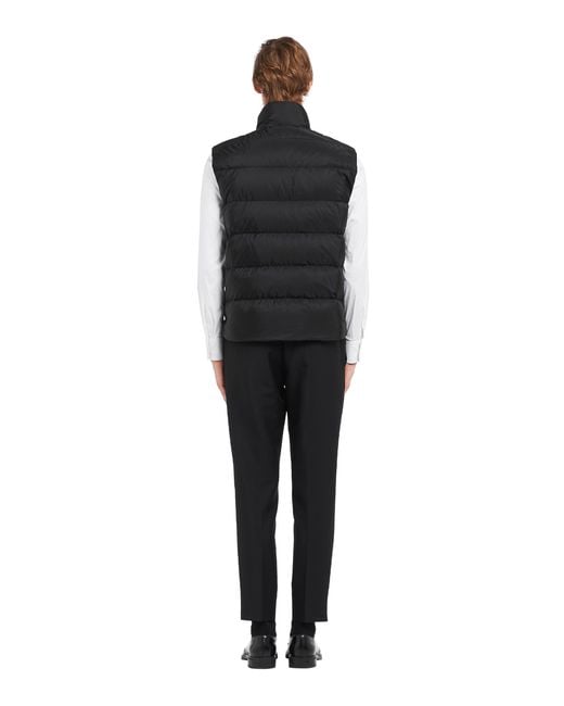 Prada Black Re-Nylon Padded Vest for men