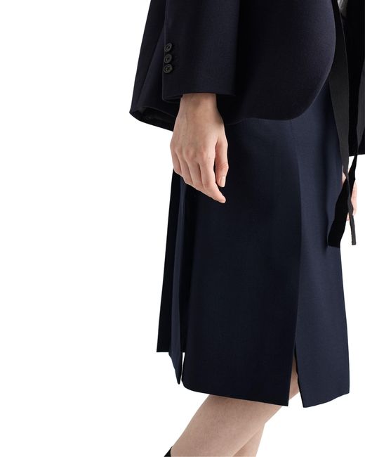 Prada Black Wool Skirt