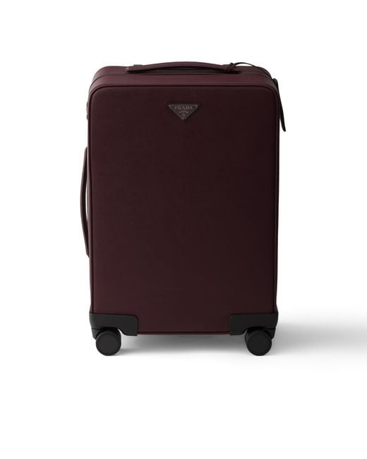 Prada Purple Saffiano Leather Trolley