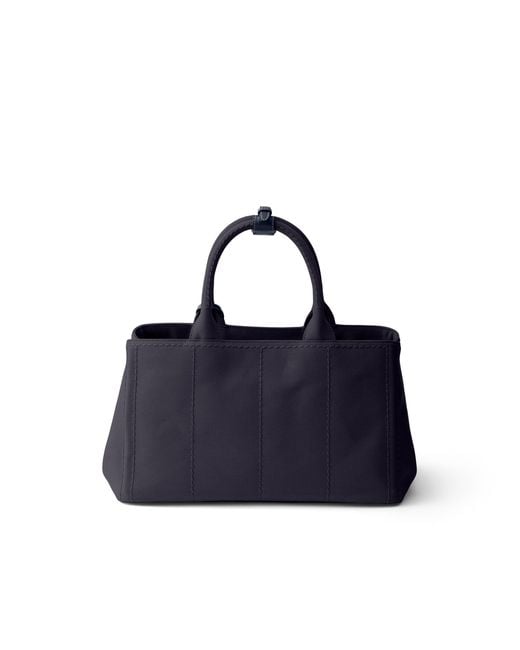 Prada Blue Jardinière Large Cotton Canvas Handbag, Baltic