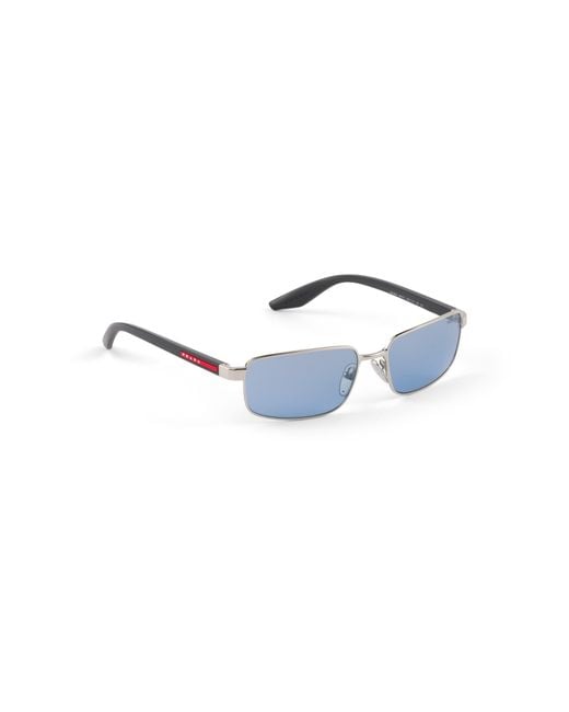 Prada Blue Linea Rossa Sunglasses for men