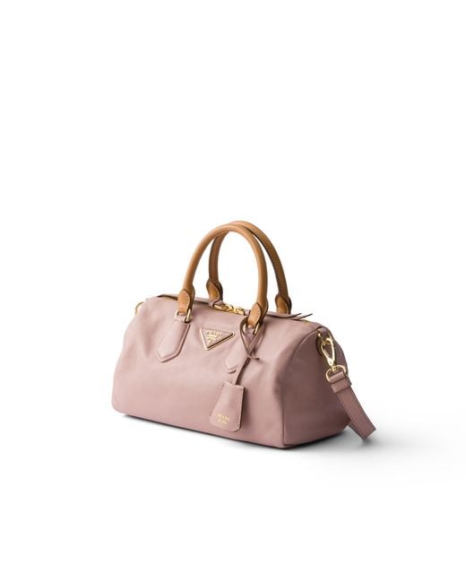 Prada Pink Evasion Small Leather Top-Handle Bag