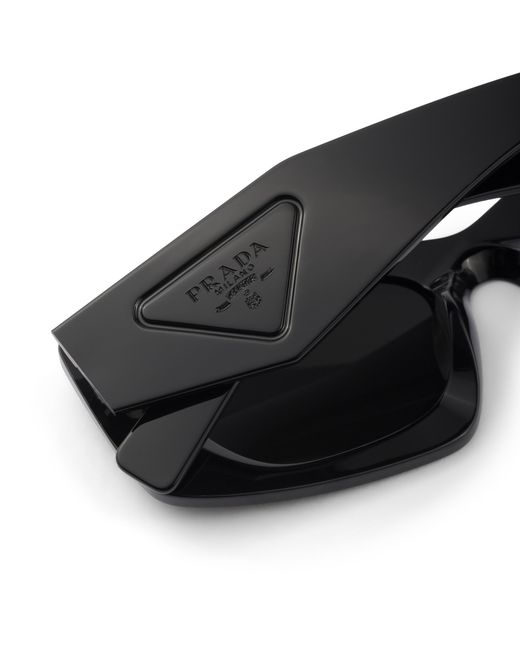 Prada Black Sunglasses With Triangle Logo