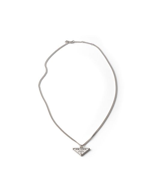 Collier En Métal Émaillé, Homme Prada pour homme en coloris Metallic