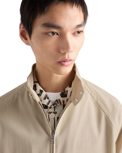 Prada Natural Cotton Jacket, Sand for men