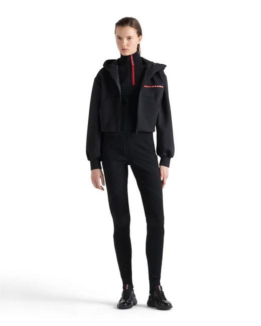 Jersey De Cuello Alto En Re-Nylon, Mujer, Talla Prada de color Blue