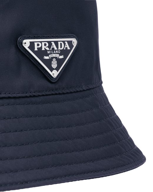 Prada Blue Midnight Re-Nylon Hat for men