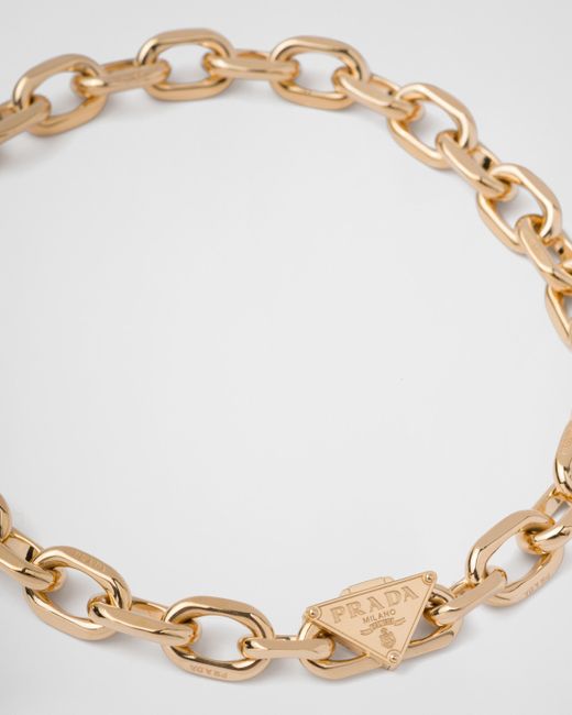 Prada Metallic Eternal Gold Necklace In Yellow Gold