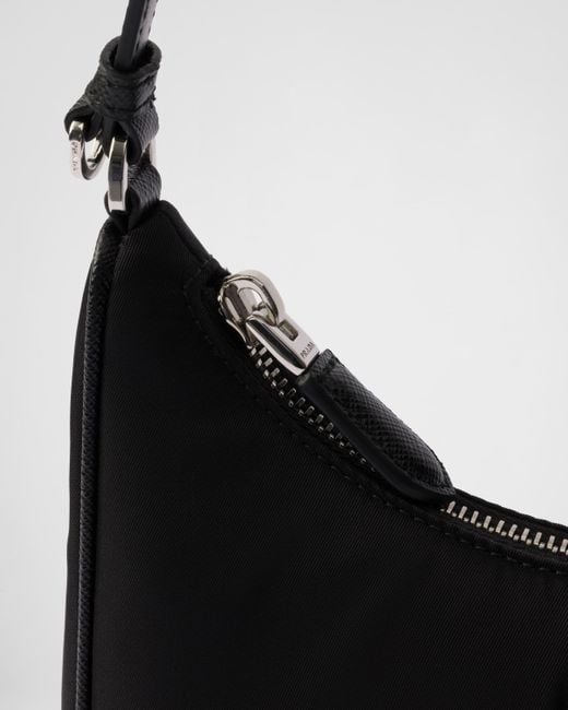 Mini Sac Porté Épaule Re-Edition Prada en coloris Black