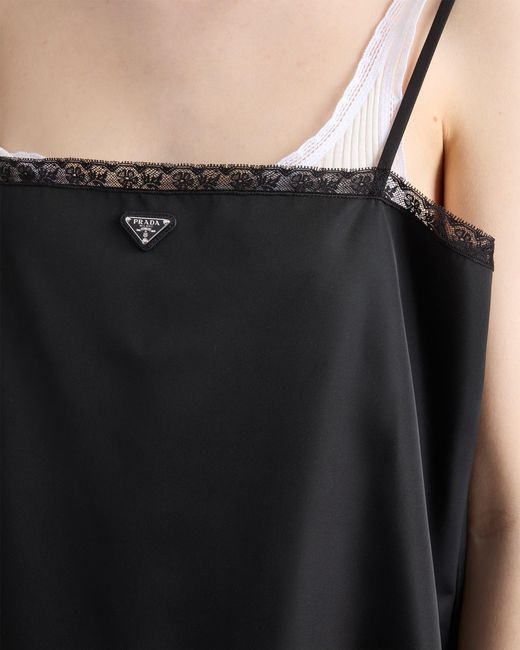 Prada Black Re-Nylon Mini-Dress