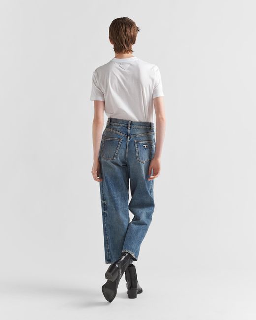 Prada Blue Five-pocket-jeans Aus Denim
