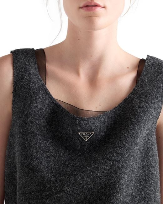 Prada Black Shetland Wool Top