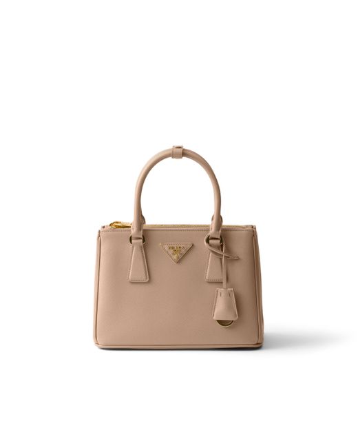 Prada Natural Galleria Small Saffiano Leather Bag