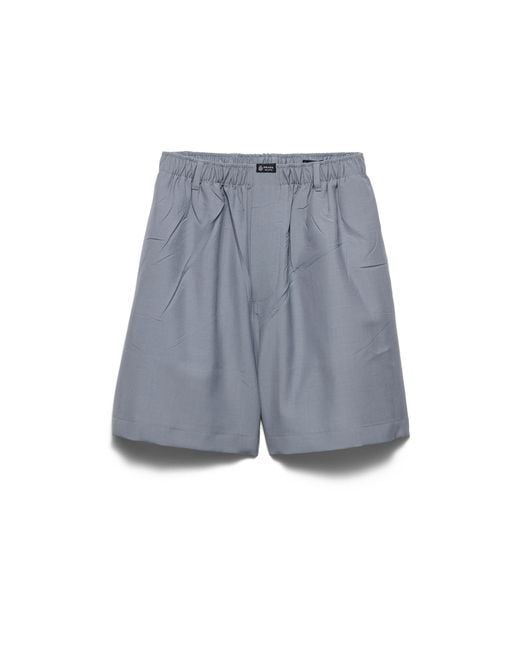 Prada Gray Mohair Wool Bermudas for men