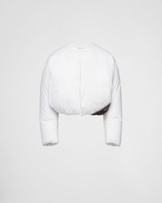 Doudoune Courte En Coton Prada pour homme en coloris White