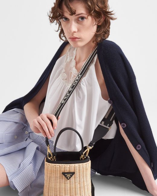Borsa midollino hotsell prada