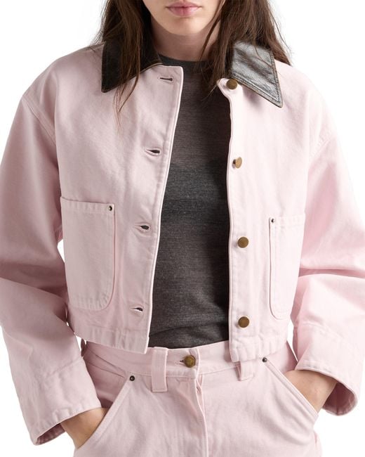 Prada Pink Canvas Blouson Jacket