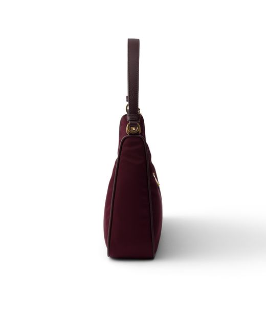Prada Purple Re-Edition 2005 Re-Nylon And Saffiano Mini Bag