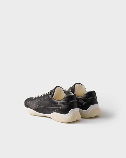 Prada White Nappa Leather Sneakers for men