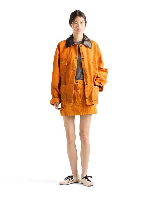 Prada Orange Canvas Jacket