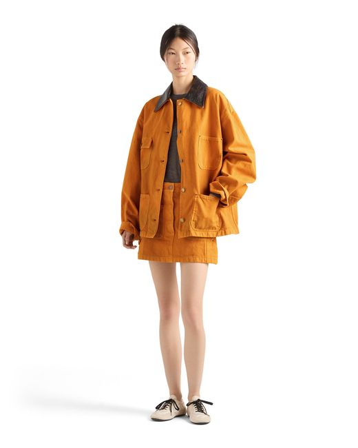 Prada Orange Canvas Miniskirt