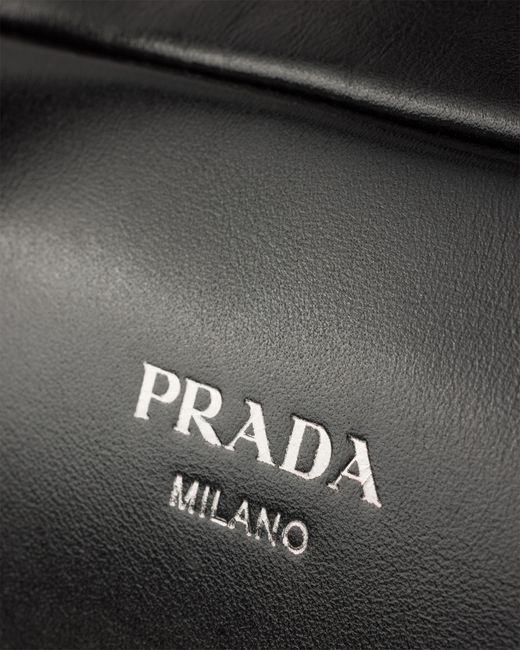Prada Black Leather Work Bag for men