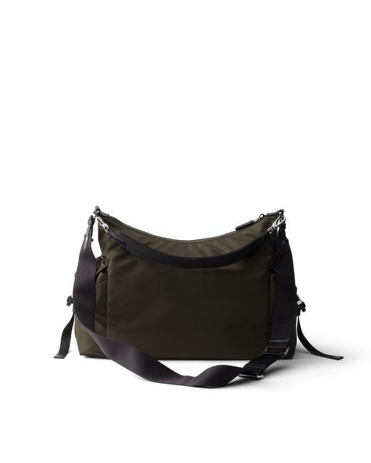 Prada Black Explore Re-Nylon And Leather Bag for men