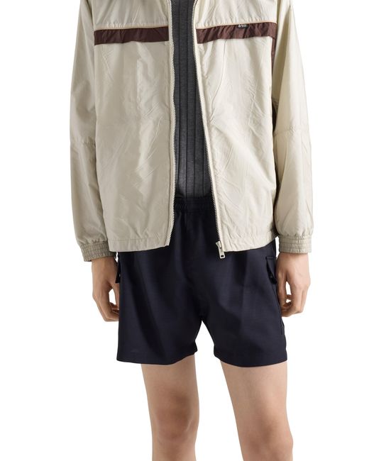 Prada Blue Mohair Wool Shorts for men