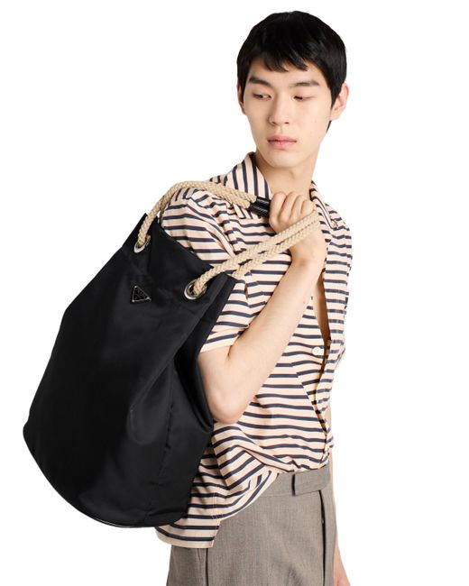 Camisa De Bolera De Algodón A Rayas Prada de hombre de color Gray