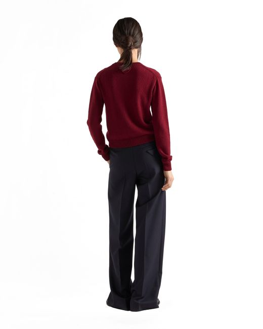 Prada Red Cashmere Cardigan