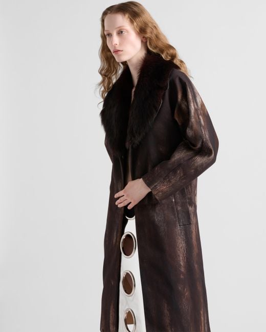 コート PRADA SINGLE-BREASTED COAT IN PRINTED COTTON Prada Single-Breasted Coat in Black | Lyst