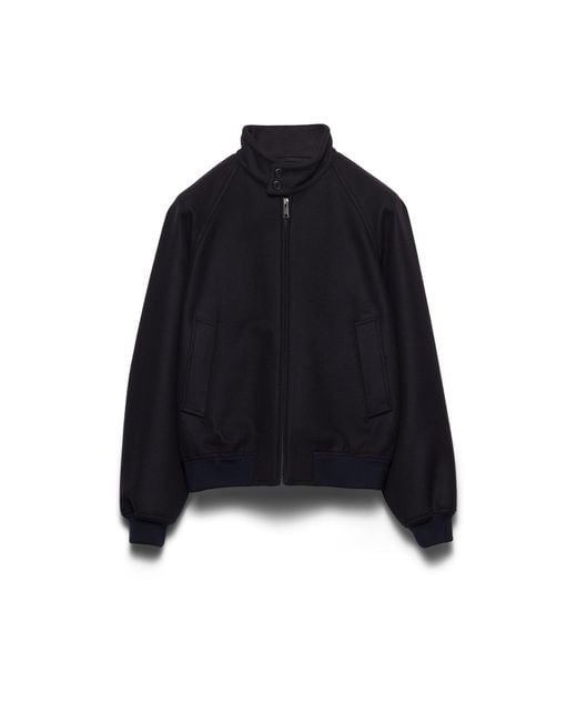 Prada Blue Wool And Cashmere Jacket for men