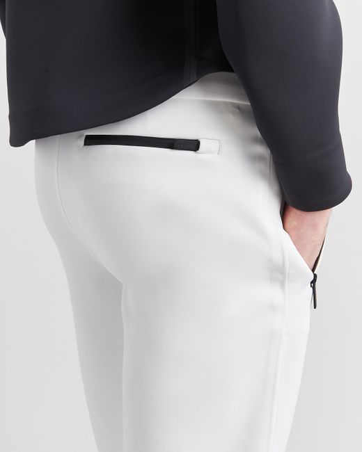 Prada White Recycled Double Jersey Pants for men