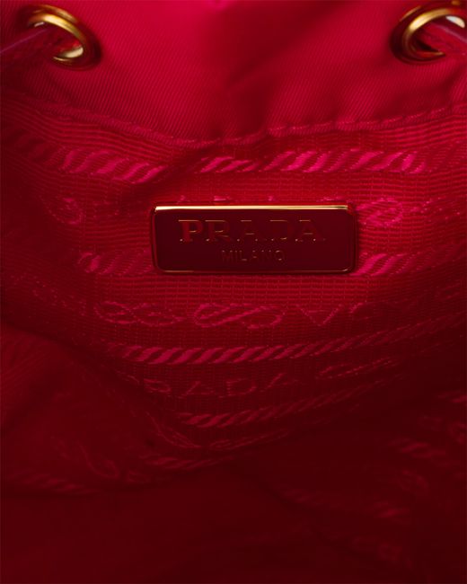 Prada Red Duet Re-Nylon Bucket Bag