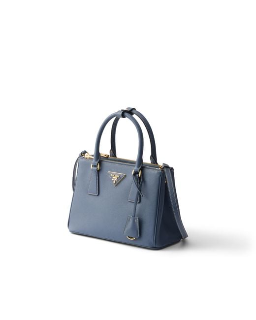 Prada Blue Galleria Small Saffiano Leather Bag