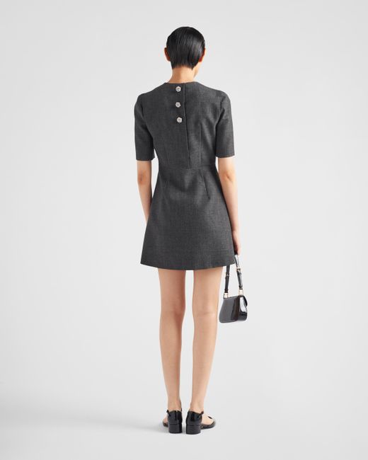 Prada Black Wool Mini-Dress