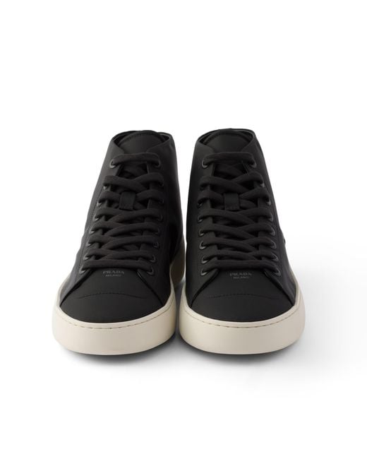 Prada Black High-Top Re-Nylon Sneakers for men