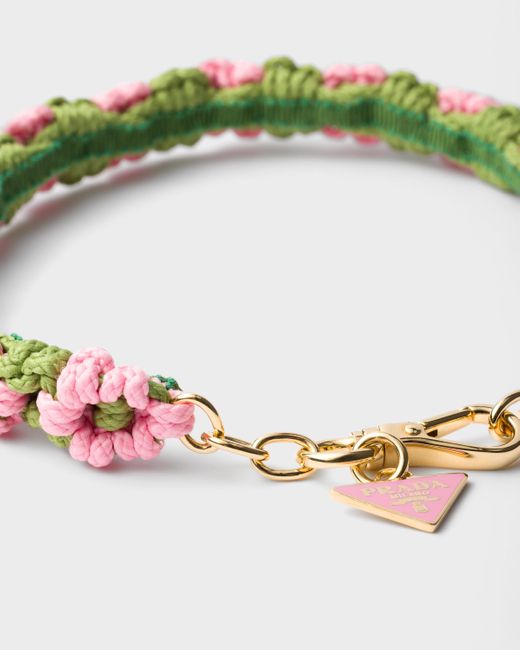 Prada Multicolor Braided Cord Choker