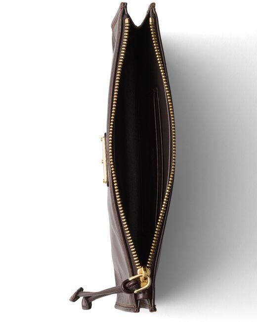 Prada Brown Leather Pouch