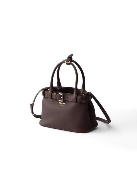 Prada Multicolor Buckle Small Leather Bag With Belt
