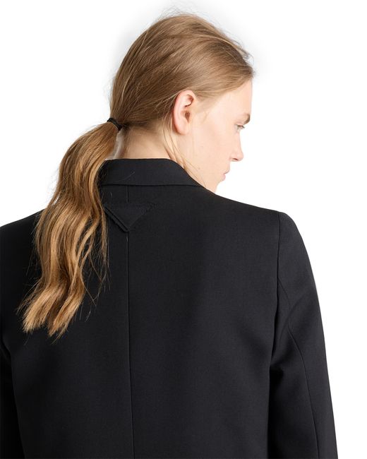 Prada Black Single-Breasted Gabardine Jacket