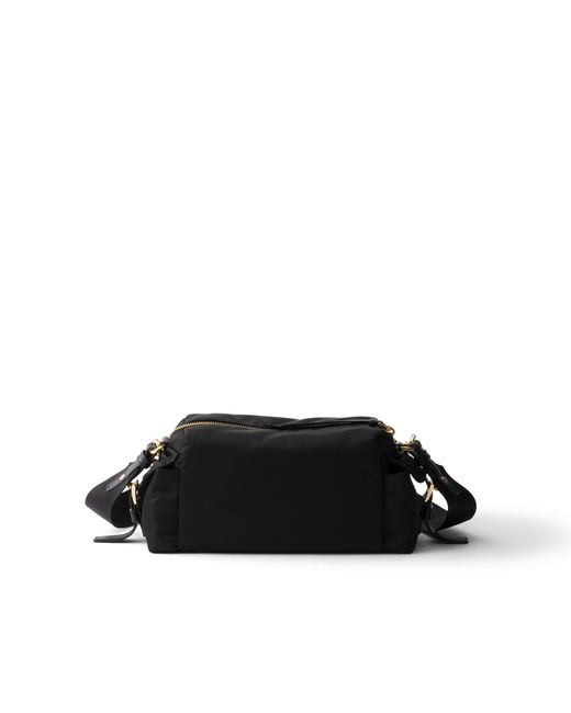 Prada Black Explore Small Re-Nylon And Leather Shoulder Bag