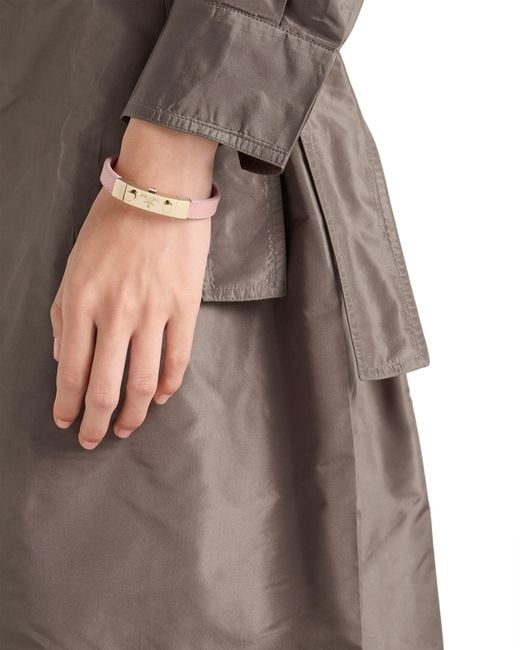 Prada Pink Saffiano Leather Bracelet