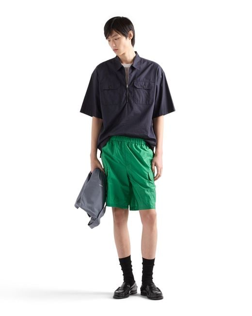 Prada Green Re-Nylon Swim Trunks for men