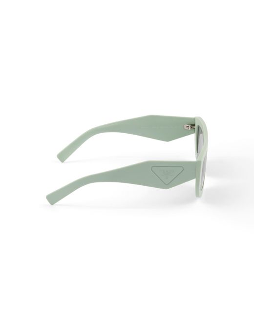 Gafas De Sol Con Logo Triangular, Mujer Prada de color Gray