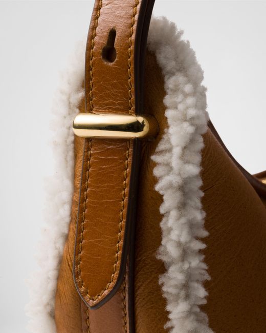 Arqué Small Calfskin Shoulder Bag - White