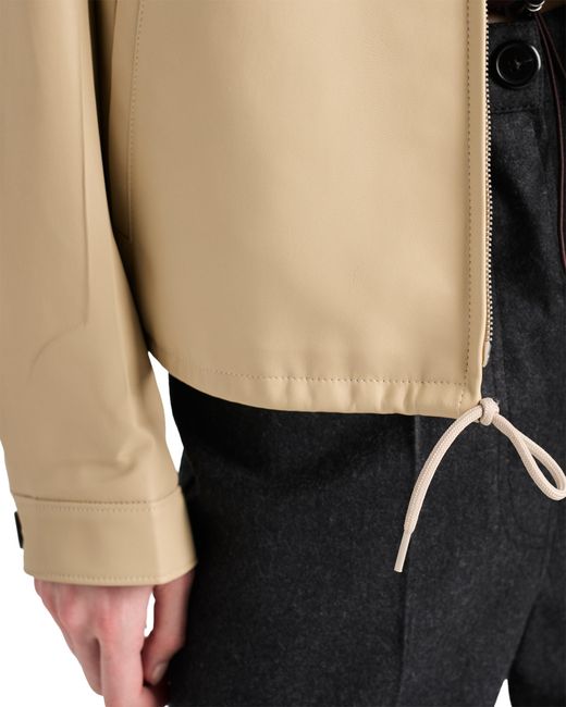 Prada Natural Nappa Leather Blouson Jacket