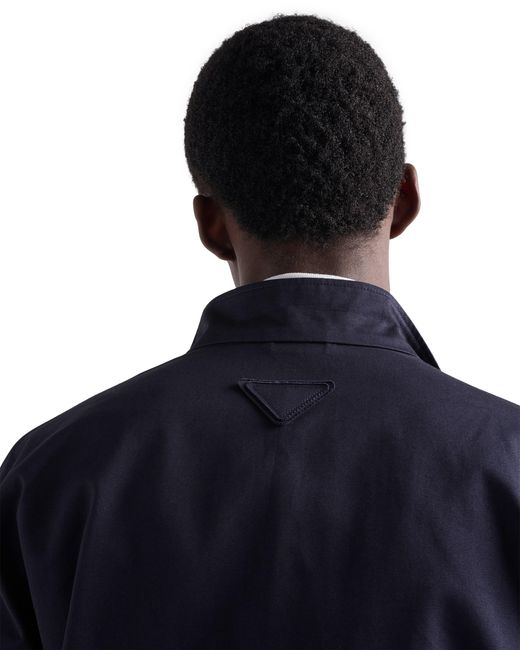 Prada Blue Cotton Blouson Jacket for men