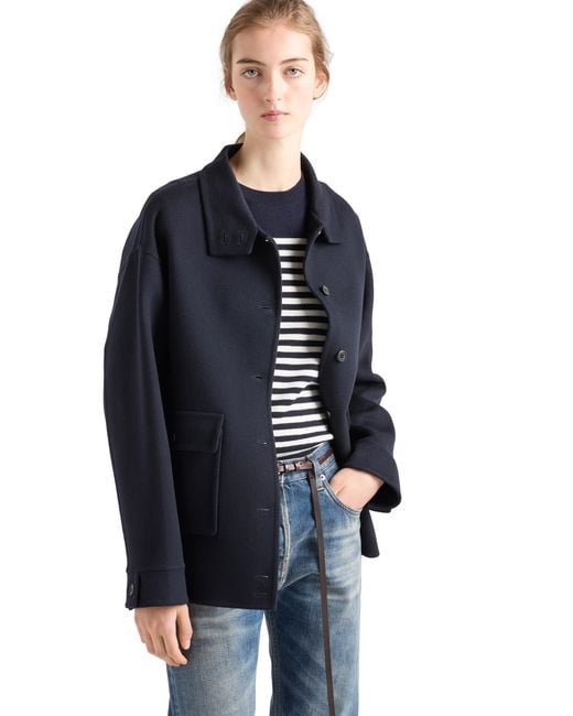 Prada Blue Striped Wool Sweater