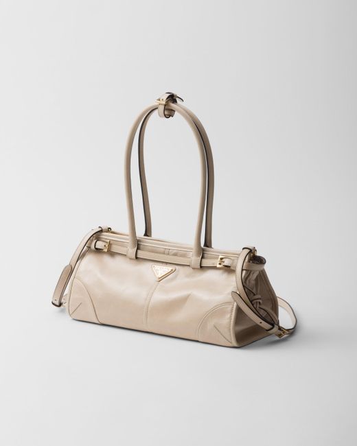 Prada Natural Medium Leather Handbag